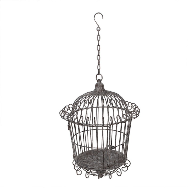 5Y1201 Décoration de cage Ø 36x47 cm Marron Gris Fer