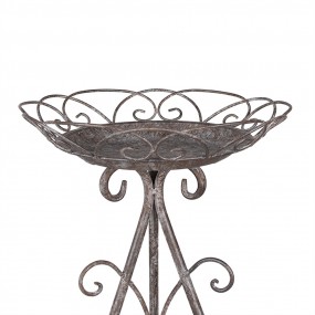 26Y5550 Plant Table Ø 27x40 cm Brown Grey Iron Plant Stand