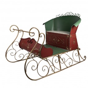 25Y1196 Christmas Sleigh Large 210x140x150 cm Red Metal