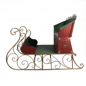 25Y1196 Christmas Sleigh Large 210x140x150 cm Red Metal