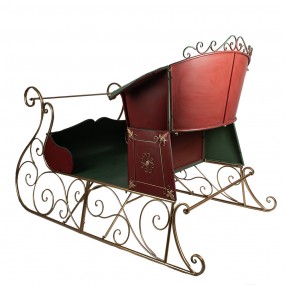 25Y1196 Christmas Sleigh Large 210x140x150 cm Red Metal