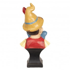26PR2449 Figur Pinocchio 24 cm Schwarz Rot Polyresin Wohnaccessoires