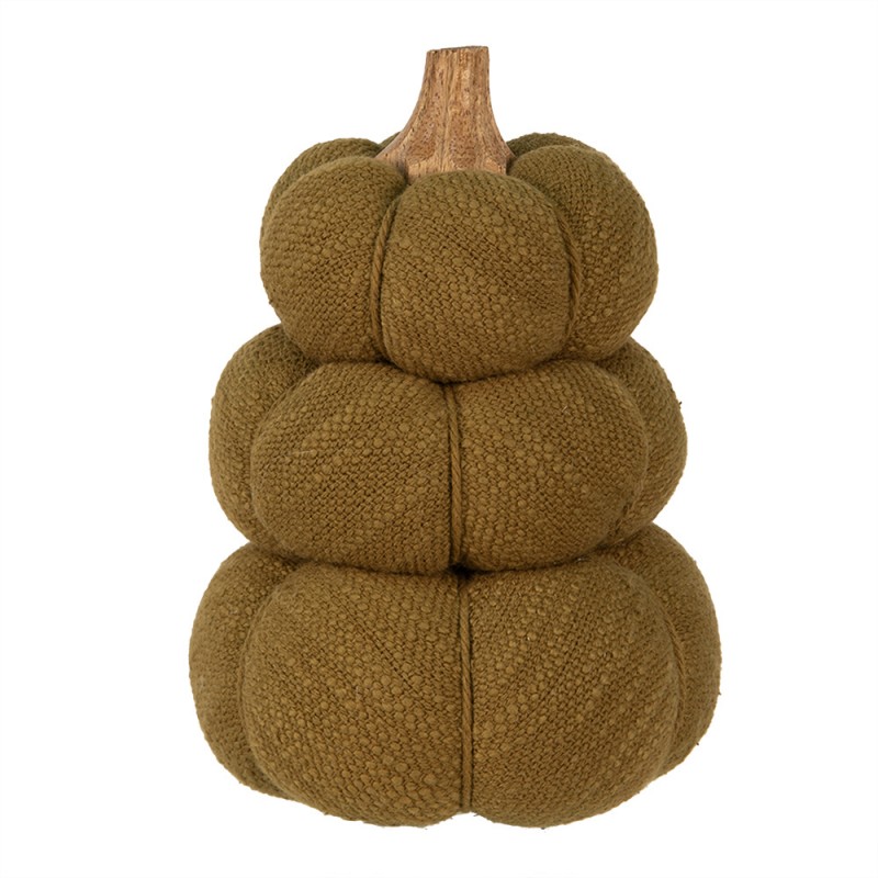 65432 Decorazione Zucca Ø 13x18 cm Verde Tessuto