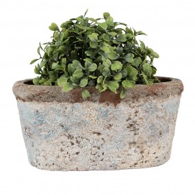 26TE0528M Bloempot 19x11x10 cm Beige Blauw Terracotta