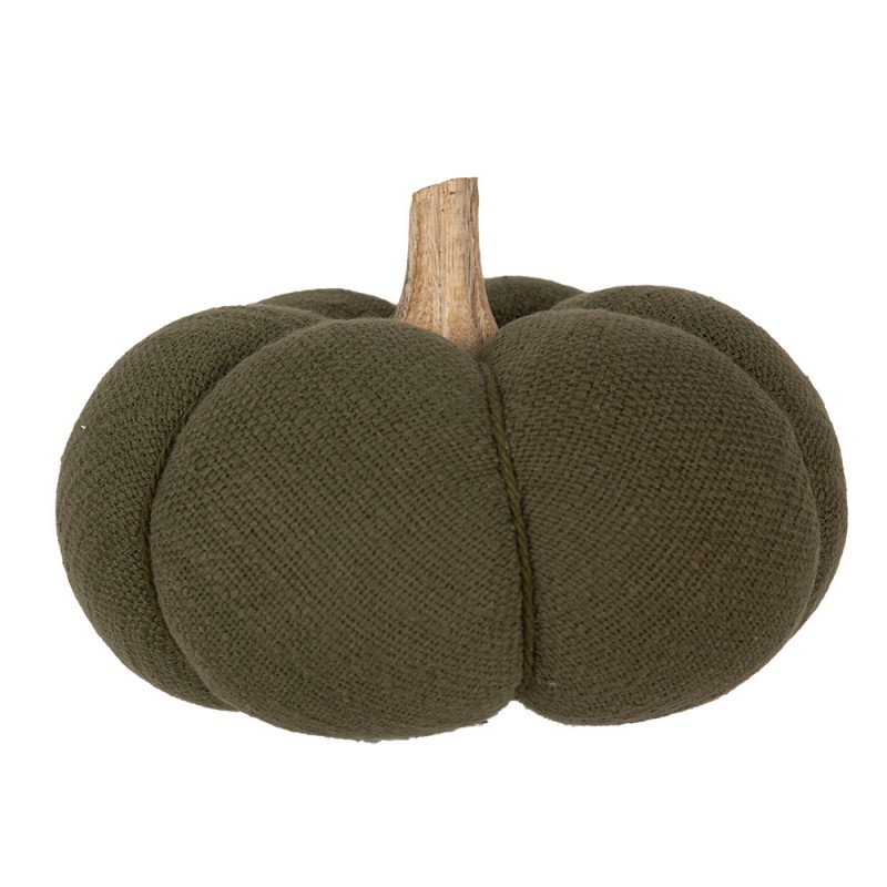 65395 Decoration Pumpkin Ø 15x12 cm Green Fabric