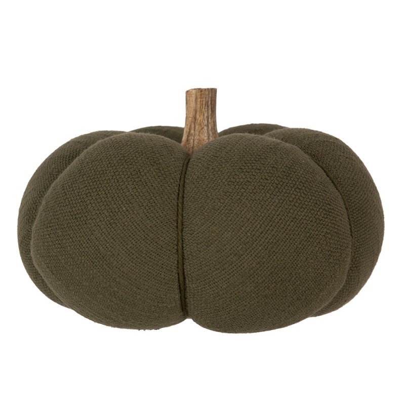 65396 Decoration Pumpkin Ø 20x14 cm Green Fabric