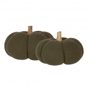 265396 Décoration Citrouille Ø 20x14 cm Vert Tissu