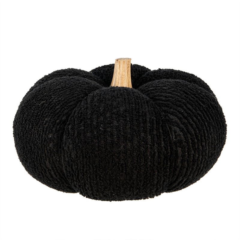 65401 Decorazione Zucca Ø 25x16 cm Nero Tessuto