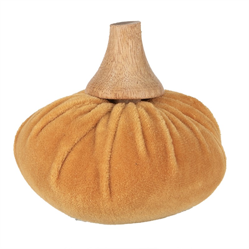 65426 Decorazione Zucca Ø 9x8 cm Arancione Tessuto