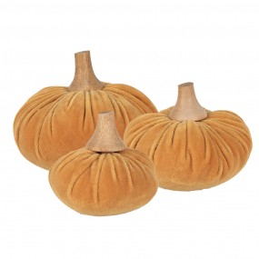 265426 Decoration Pumpkin Ø 9x8 cm Orange Fabric