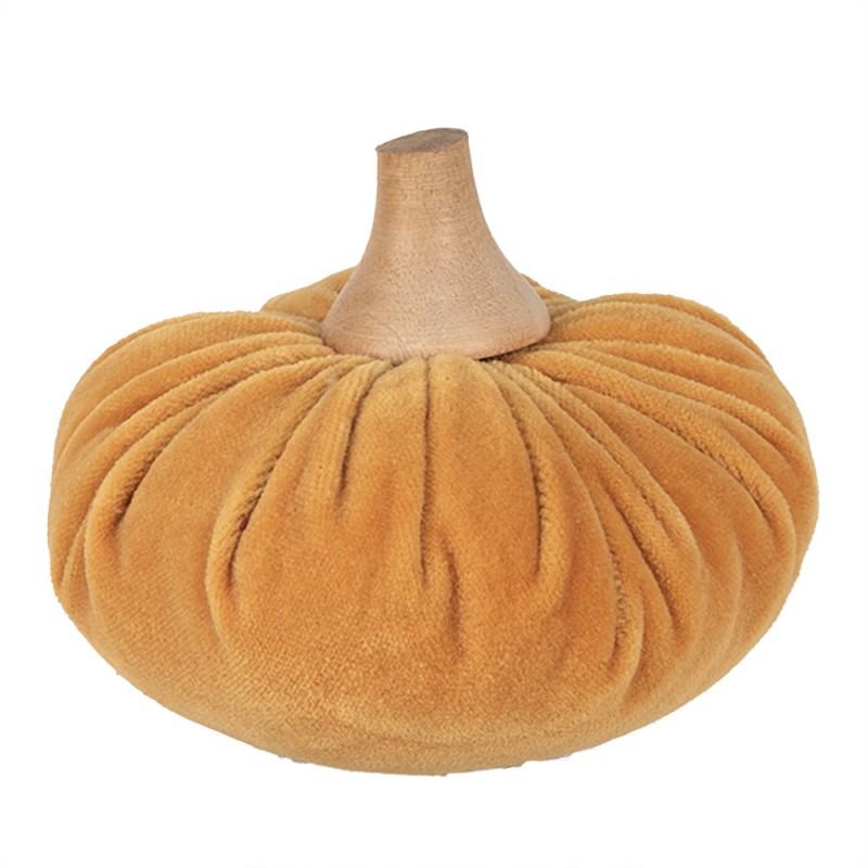 65427 Decorazione Zucca Ø 12x10 cm Arancione Tessuto