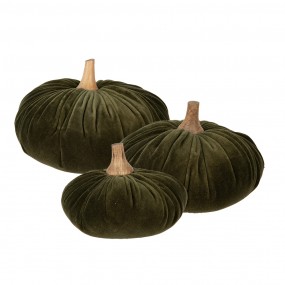 265429 Decorazione Zucca Ø 15x12 cm Verde Tessuto