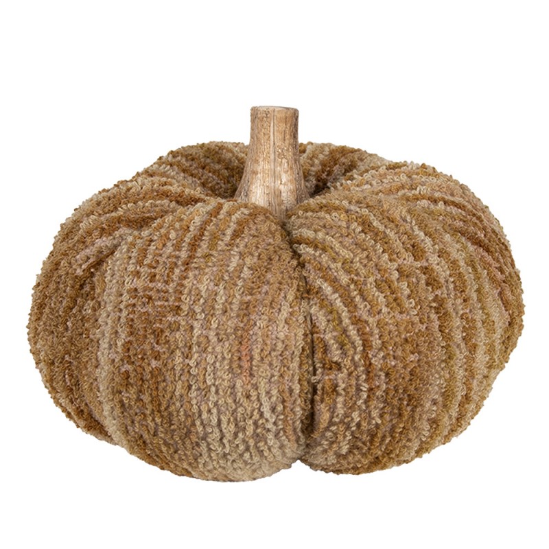 65434 Decorazione Zucca Ø 20x14 cm Marrone Tessuto