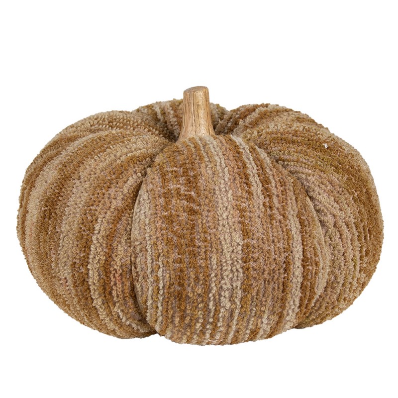 65435 Decorazione Zucca Ø 25x16 cm Marrone Tessuto