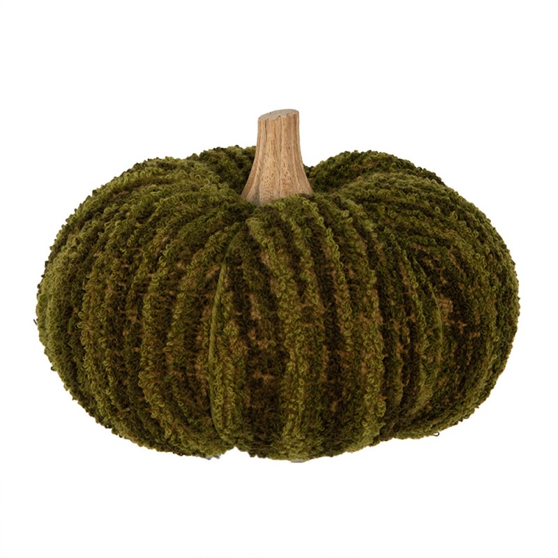 65443 Décoration Citrouille Ø 15x12 cm Vert Tissu