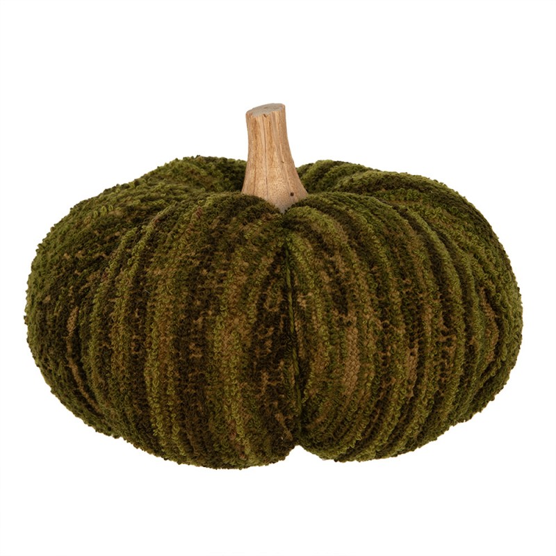 65444 Décoration Citrouille Ø 20x14 cm Vert Tissu