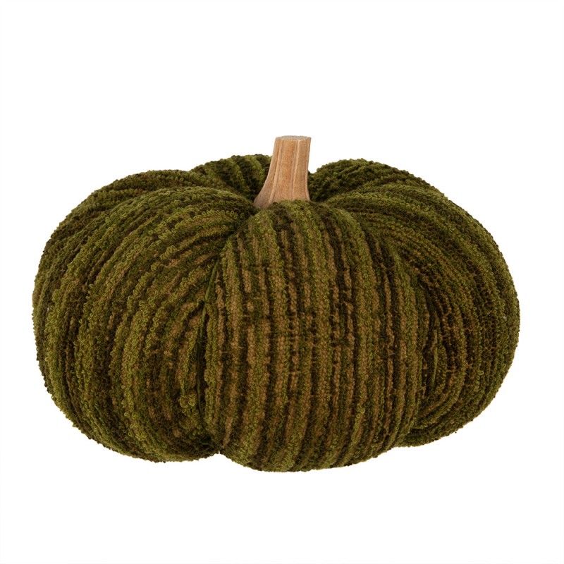 65445 Décoration Citrouille Ø 25x16 cm Vert Tissu