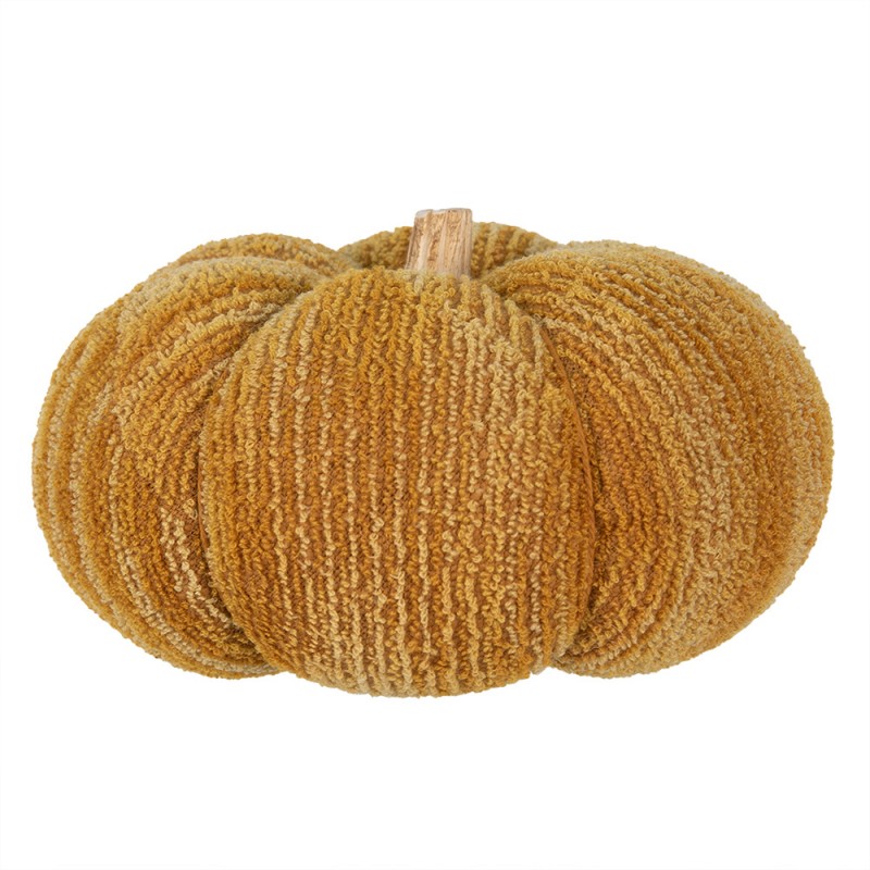 65450 Decoration Pumpkin Ø 25x16 cm Yellow Fabric