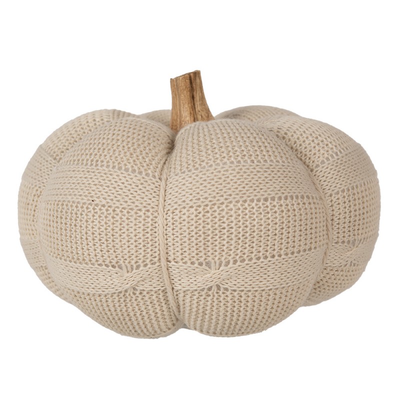 65407 Décoration Citrouille Ø 15x12 cm Beige Tissu