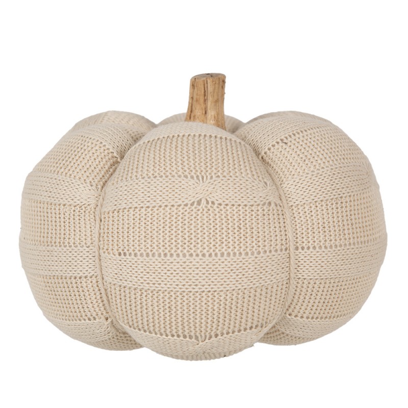 65408 Decoratie Pompoen Ø 20x14 cm Beige Stof