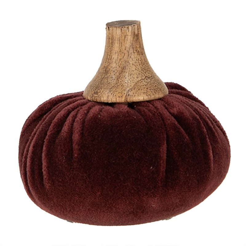 65411 Decorazione Zucca Ø 9x8 cm Rosso Tessuto