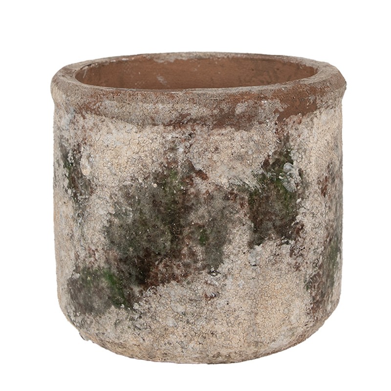 6TE0516M Planter Ø 14x12 cm Beige Green Terracotta