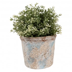 26TE0519M Bloempot Ø 15x13 cm Beige Blauw Terracotta