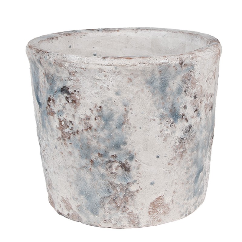 6TE0520L Planter Ø 18x15 cm White Blue Terracotta