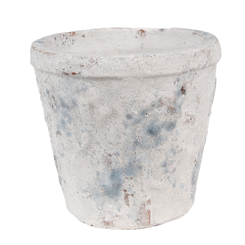 6TE0520M Planter Ø 12x11 cm White Blue Terracotta