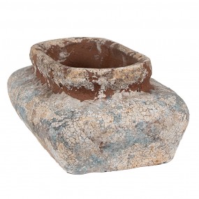 26TE0522L Planter 27x15x9 cm Beige Blue Terracotta