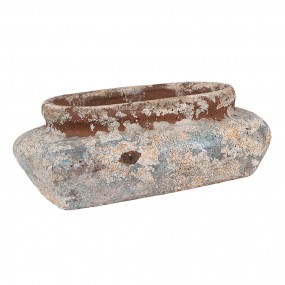 26TE0522L Planter 27x15x9 cm Beige Blue Terracotta