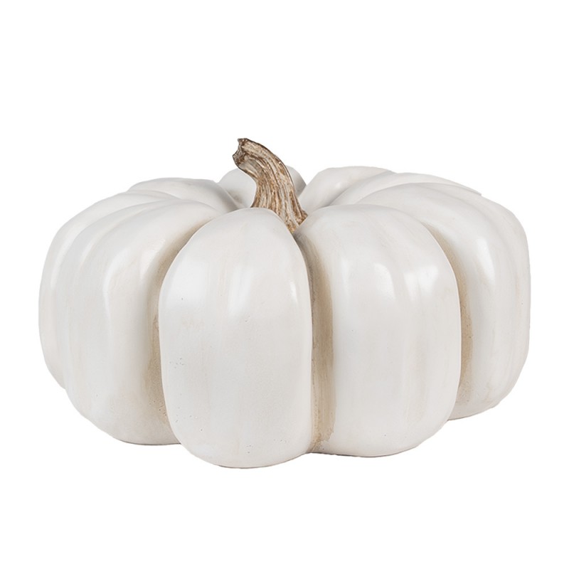 6PR4366 Decorazione Zucca Ø 27x16 cm Bianco Plastica