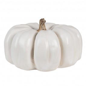 26PR4366 Decorazione Zucca Ø 27x16 cm Bianco Plastica