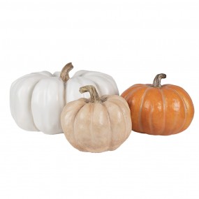 26PR4366 Decorazione Zucca Ø 27x16 cm Bianco Plastica