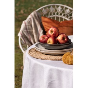 26RO0507 Placemat Ø 35x1 cm Brown Yellow Seagrass Round Table Mat