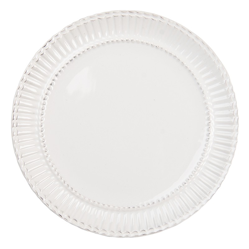 PLDP Assiette de petit déjeuner Ø 21 cm Blanc Dolomite Rond Assiette