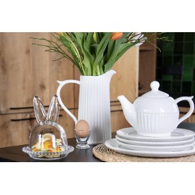 2PLDP Assiette de petit déjeuner Ø 21 cm Blanc Dolomite Rond Assiette