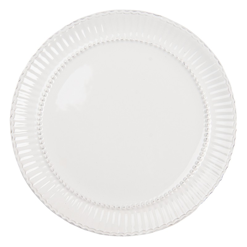 PLFP Assiette de dîner Ø 27 cm Blanc Dolomite Rond Assiette