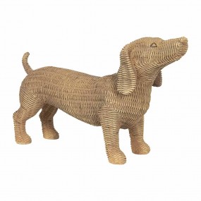 26PR2924 Figurine de chien décorative 39x14x24 cm Marron Plastique