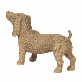 26PR2924 Figurine de chien décorative 39x14x24 cm Marron Plastique