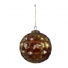 26GL4511 Boule de Noël set de 4  Ø 15x15 cm Couleur or Verre Décorations d'arbre de Noël