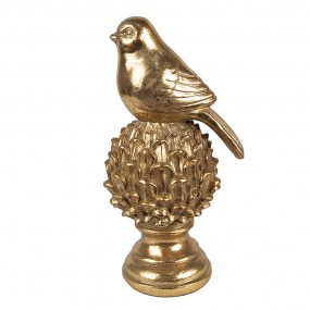 265461 Statuetta decorativa Uccello 22 cm Color oro Plastica
