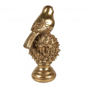 265461 Dekorationsfigur Vogel 22 cm Goldfarbig Kunststoff