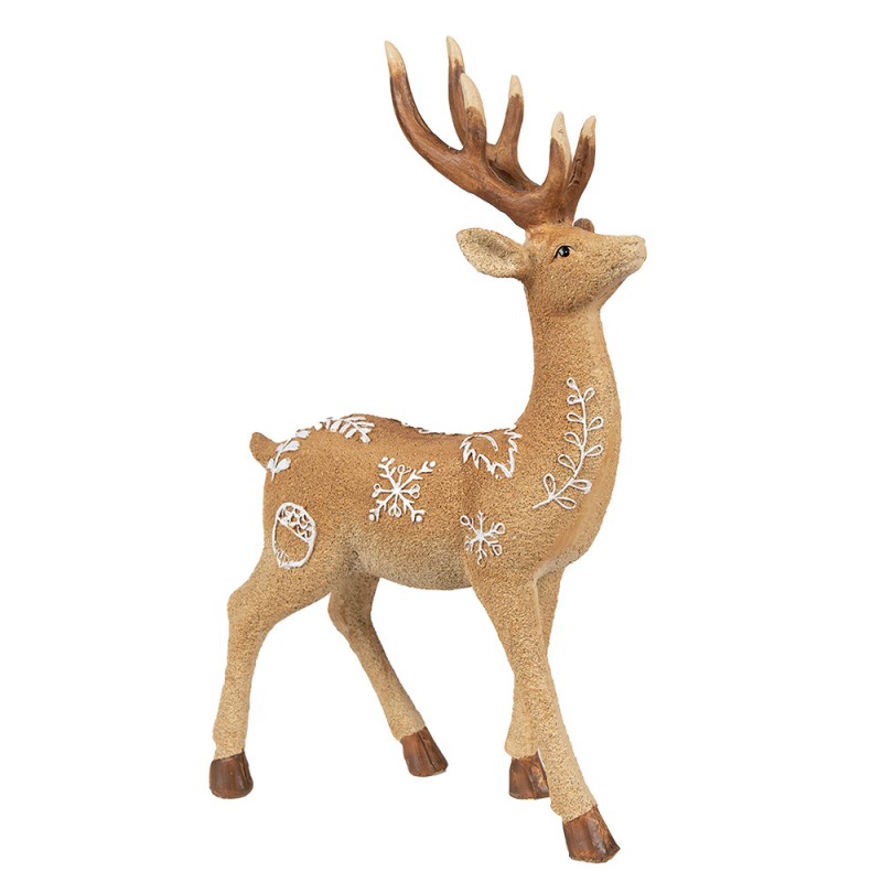 6PR4365 Figurine décorative Cerf 31 cm Marron Plastique