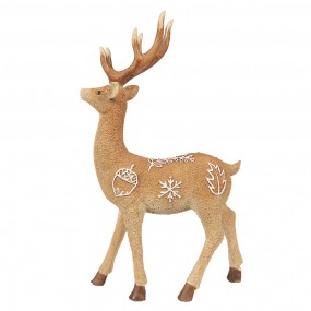 26PR4365 Decorative Figurine Deer 31 cm Brown Plastic