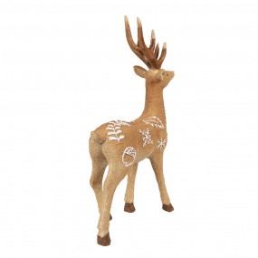 26PR4365 Decorative Figurine Deer 31 cm Brown Plastic