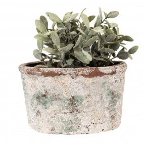 26TE0534L Bloempot 21x13x12 cm Beige Groen Terracotta