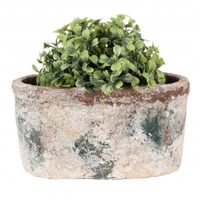 26TE0534M Planter 20x11x10 cm Beige Green Terracotta