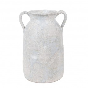 26TE0537S Vase 15x12x20 cm Grau Terrakotta Dekoration Vase