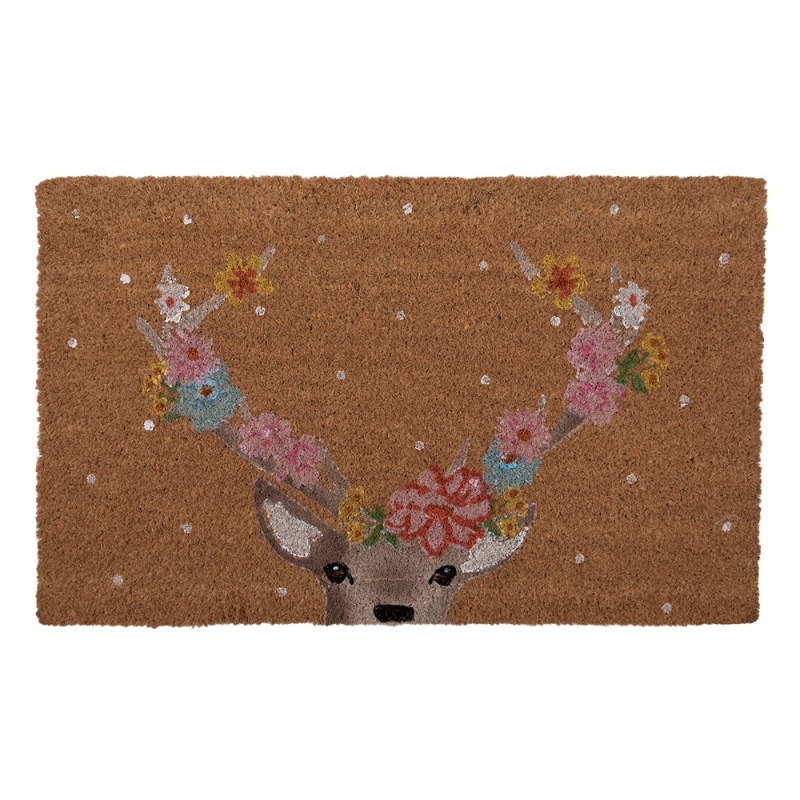 MC249 Door Mat 75x45 cm Brown PVS Coconut Fiber Deer Coconut Mat